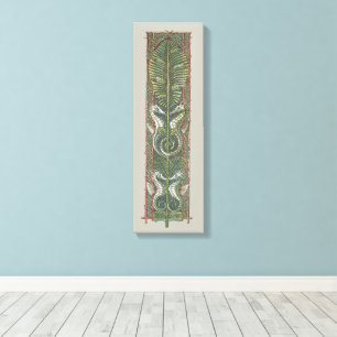 Zeepaarden en Zeewier, Vintage Art Nouveau Canvas Afdruk