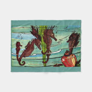 zeepaarden fleece deken