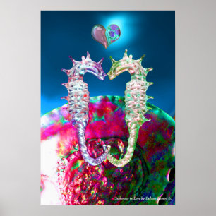 ZEepaARDEN IN LOVE EN ROZE BLAUWE PARELMOER Poster