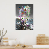 ZEEPAARDEN SCHELPEN, PARELMOER EN KLEURRIJKE EDELS POSTER (Keuken)