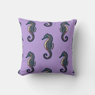 Zeepaardje Batik Kussenhoes Lavendel Kussen