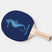 Zeepaardje Blauw Tafeltennisbatje (Zijkant)
