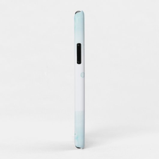 Zeepaardje Blauwgroen & Gouden Waterverf Kuststran Case-Mate iPhone Case (Achterkant/rechts)