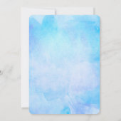 Zeepaardje en Seashell op Blue Waterverf Verjaarda Kaart (Achterkant)