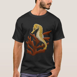 Zeepaardje met zeewier Schilderij T-shirt