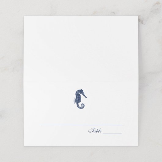 zeepaardje | nautische bruiloft (Buitenkant ongevouwen)