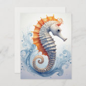 Zeepaardje op de oceaangolven (Voorkant / Achterkant)