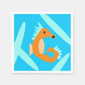 zeepaardje Papier Servet (Voorkant)