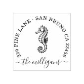 Zeepaardje Retour Adresstempel – Ocean Elegance Rubberstempel (Afrduk)