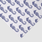 Zeepaardje Silhouette Beach Thema - Blauw Tissuepapier (Detail)