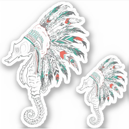 zeepaardje sticker (Voorkant)