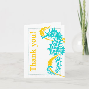 Zeepaardje turquoise, gele trouwehuwelijk bedankt