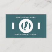 Zeepaardje, Vis en zeevruchten, Chef, Koken Visite Visitekaartje (Voorkant)