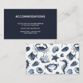 Zeepaardje & zeesterren | Bruiloft hotelaccommodat Informatiekaartje (Voorkant / Achterkant)