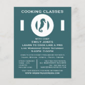 Zeepaardje, zeevoedsel, kookklassen Adverteren Flyer (Voorkant)