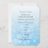 Zeepaardjes Blue Bokeh bruiloft uitnodigingen (Achterkant)