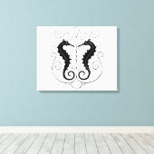 zeepaardjes canvas afdruk (Insitu (Houten vloer))