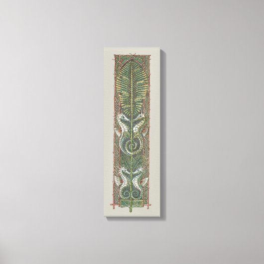Zeepaardjes en Zeewier,  Art Nouveau Canvas Afdruk (Voorkant)