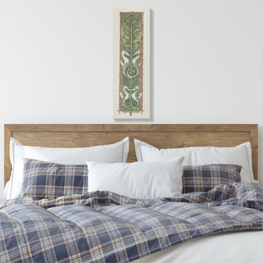 Zeepaardjes en Zeewier,  Art Nouveau Canvas Afdruk (Insitu (Slaapkamer))