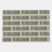 Zeepaardjes en Zeewier,  Art Nouveau Inpakpapier Vel (Voorkant 2)