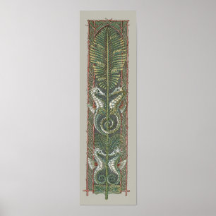 Zeepaardjes en Zeewier, Art Nouveau Poster
