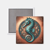 Zeepaardkoper en Blauwgroen Magneet (Voorkant / Achterkant)