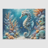 Zeepaardschat onder de golven - Decoupage - Tissuepapier (Voorkant)