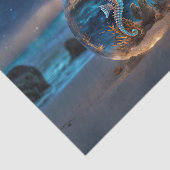 zeepaardzeester nautisch tissuepapier (Detail)