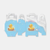 Zeepachtig Geel Rubber Eend Meisje 1e Verjaardagsf Bedankdoosjes (Uitgevouwen)