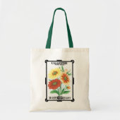  zeepakketlabel kunst, kalliopsis bloemen tote bag (Voorkant)