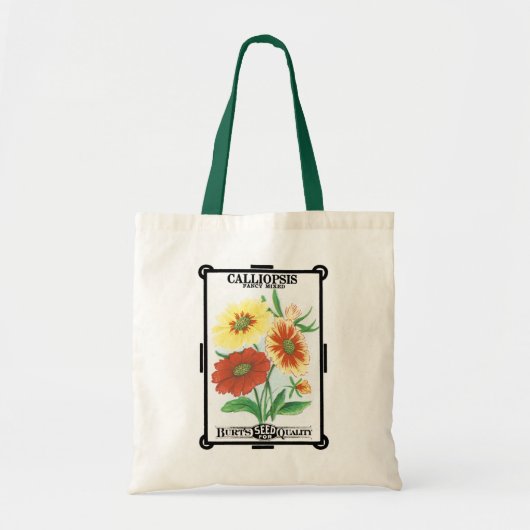 zeepakketlabel kunst, kalliopsis bloemen tote bag (Voorkant)