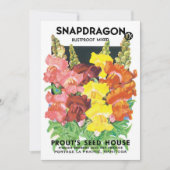  zeepakketlabel kunst, Snapdragon Flowers (Voorkant)