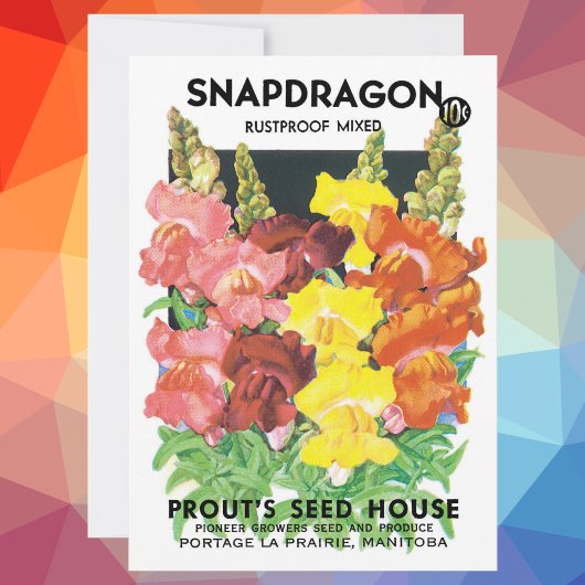  zeepakketlabel kunst, Snapdragon Flowers