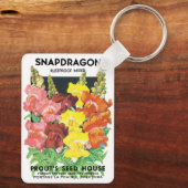  zeepakketlabel kunst, Snapdragon Flowers Sleutelhanger (Achterkant)