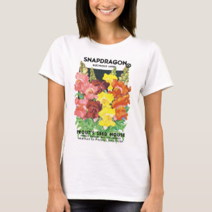 zeepakketlabel kunst, Snapdragon Flowers T-shirt