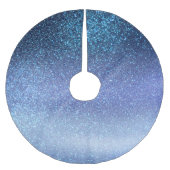 Zeepastel Blue Triple Glitter Ombre Gradient Kerstboom Rok (Voorkant)