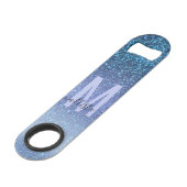 Zeepastel Blue Triple Glitter Ombre Gradient Speed Flessenopener (Voorkant Gekanteld)