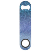 Zeepastel Blue Triple Glitter Ombre Gradient Speed Flessenopener (Achterkant)