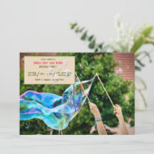 Zeepbel Feest Kaart (Staand voorkant)