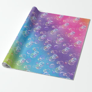 zeepbellen op regenboog Abstract Cadeaupapier