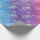 zeepbellen op regenboog Abstract Cadeaupapier (Hoek)