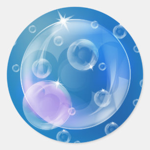 Zeepbellen Ronde Sticker