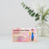 Zeepbellen | Schoonmaakster Visitekaartje (Staand voorkant)