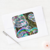 Zeepbellen Vierkante Sticker (Envelop)