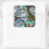 Zeepbellen Vierkante Sticker (Tas)