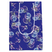 zeepbelletjes op blauw medium cadeauzakje (Achterkant)