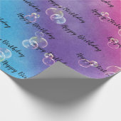 zeepbelletjes op regenboog Abstract Cadeaupapier (Hoek)