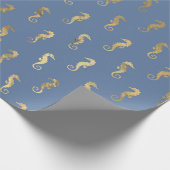 Zeepeerd Goud Glans Effect Inpakpapier (Hoek)