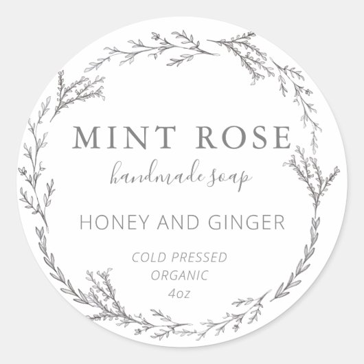 zeepetiketten ronde sticker (Voorkant)