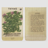 zeeppak Thyme en Instructies Tissuepapier (Voorkant)